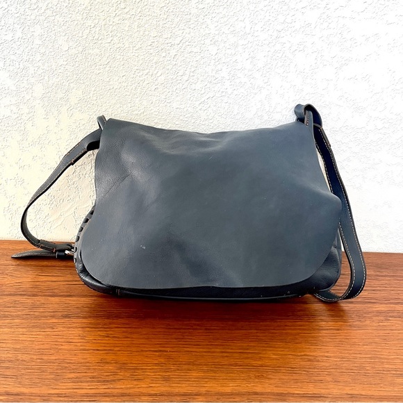 Dooney & Bourke Montecatini Braided Saddle Bag Crossbody in Navy - D&B Italia - Picture 2 of 16